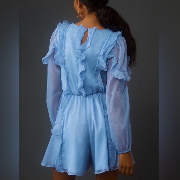 Anthropologie HUTCH Dreamy Perriwinkle Blue Romper Jumpsuit NWT! - Picture 3 of 5